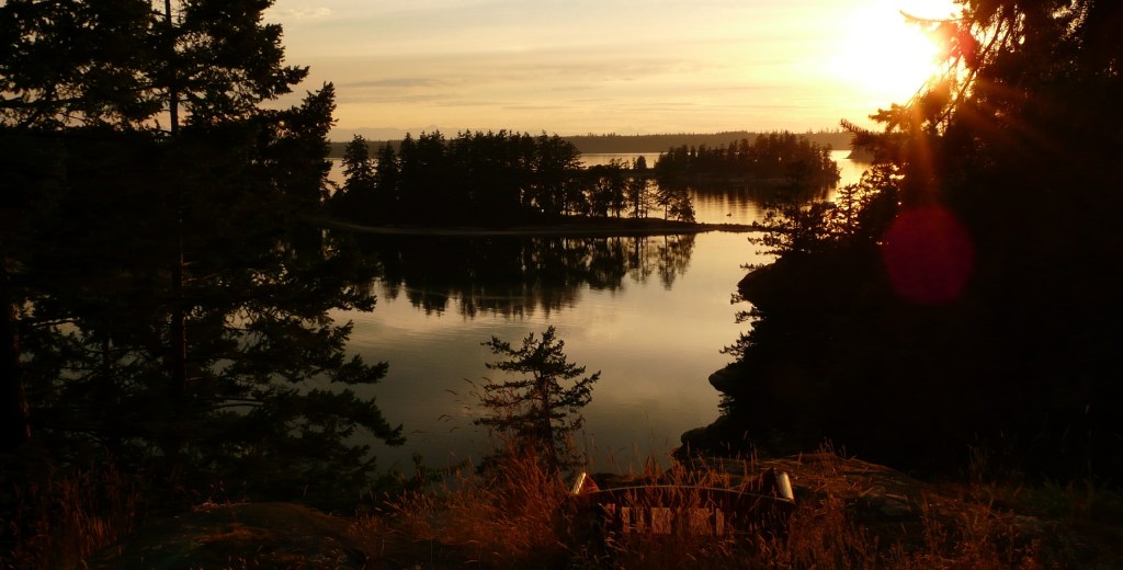 Sunset on Cortes Island British Columbia